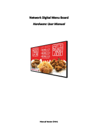 network digital menu boards user manual